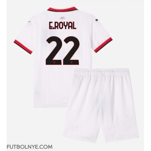 Camiseta AC Milan Emerson Royal #22 Visitante Equipación para niños 2024-25 manga corta (+ pantalones cortos)